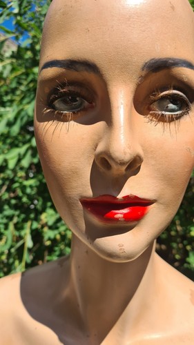 Vintage female mannequin head - female, mannequin,head